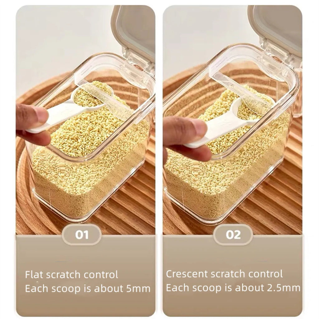 Seasoning Box with Lid and Spoon