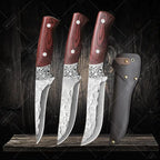 Hand Forged Kitchen Knife Set – Stainless Steel Boning & Cleaver Knives
