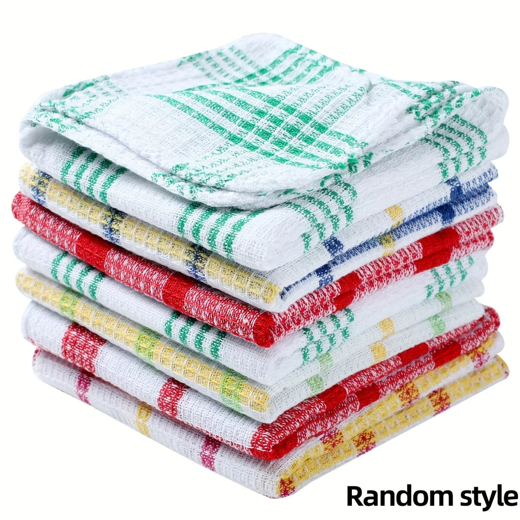 Plaid Kitchen Towels – Microfiber Dish Cloths (3/5/10pcs)