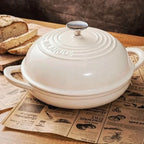 Olla holandesa de hierro fundido esmaltado con tapa