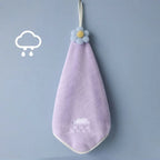 Embroidered Coral Fleece Hand Towel