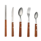 Juego de cubiertos de acero inoxidable – Tenedor, cuchara, cuchillo, palillos chinos
