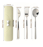 Stainless Steel Portable Tableware Set with Knife, Fork and Spoon and Storage Case