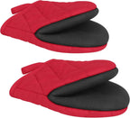 Heat Resistant Oven Mitts, Short Non-Slip Oven Gloves for Baking and Cooking