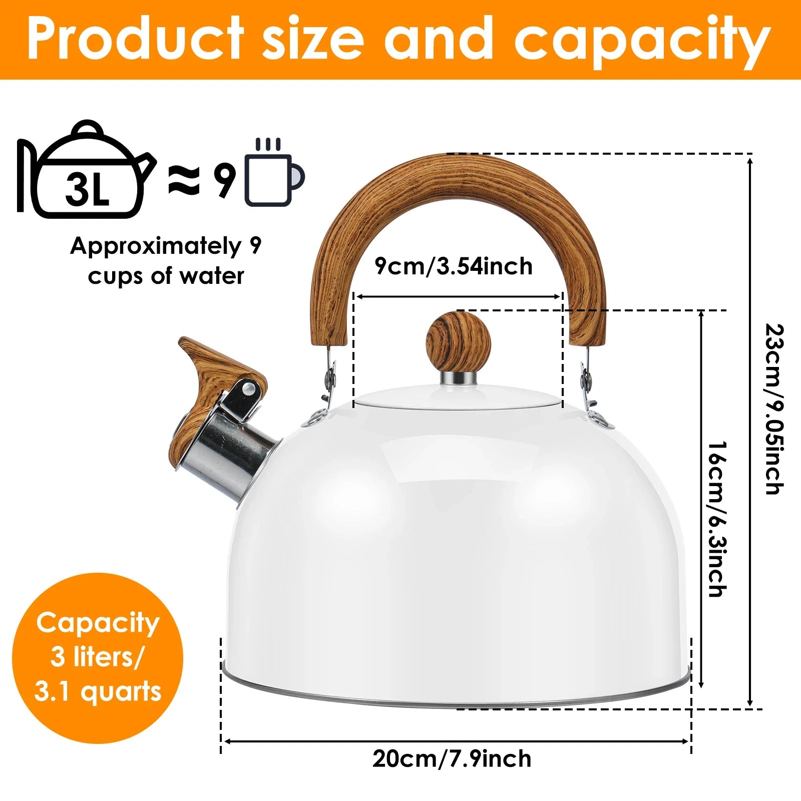 Stainless Steel Whistling Stovetop Kettle