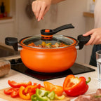 Cast Iron Cooking Pot with Lid for Gas and Induction Stoves