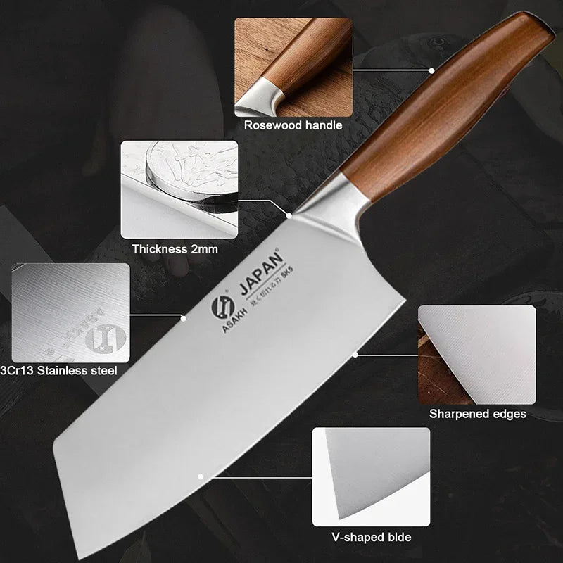Juego de Cuchillos de Cocina de Acero Inoxidable