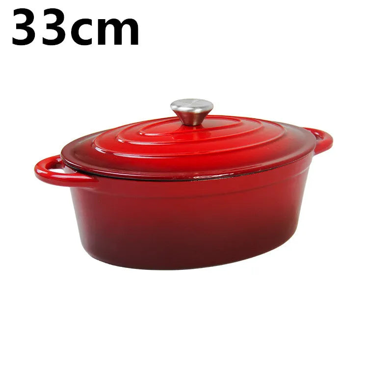 Enameled Cast Iron Dutch Oven with Lid – 33cm
