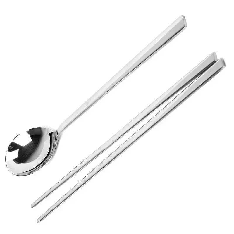 Stainless Steel Chopsticks and Spoon Cutlery Set