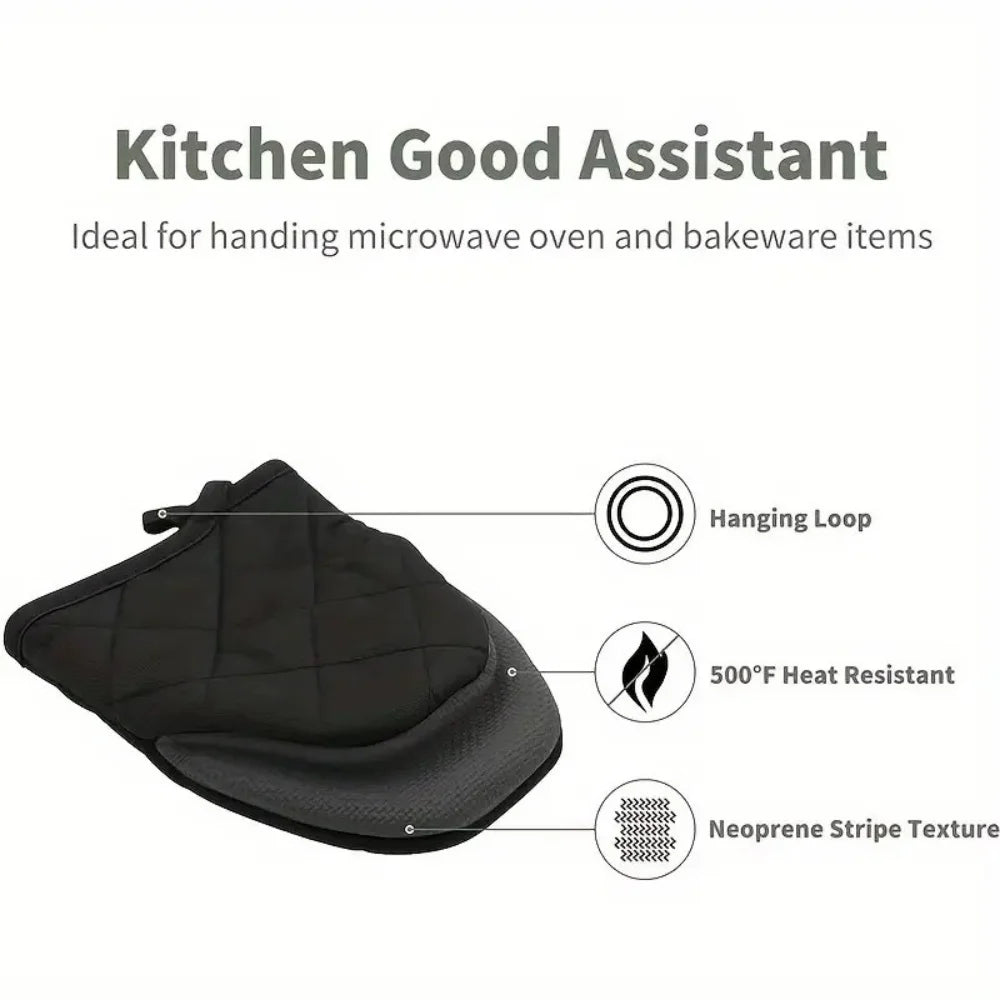 Oven Mitts with Silicone Grip