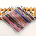 10-Pack Striped Cotton Dish Cloths, Assorted Colors