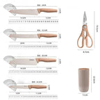 6-Piece Kitchen Knife Set with Block