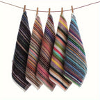 10-Pack Striped Cotton Dish Cloths, Assorted Colors