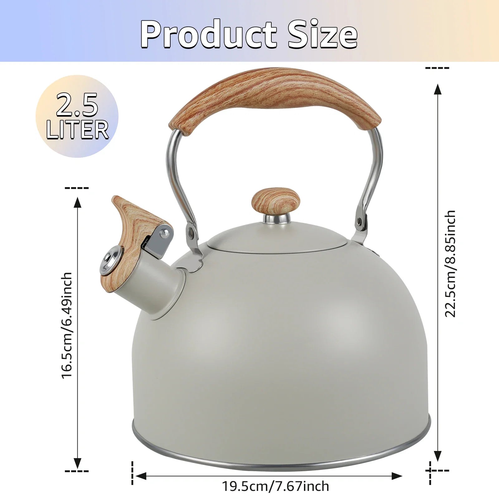 Stainless Steel Whistling Stovetop Kettle