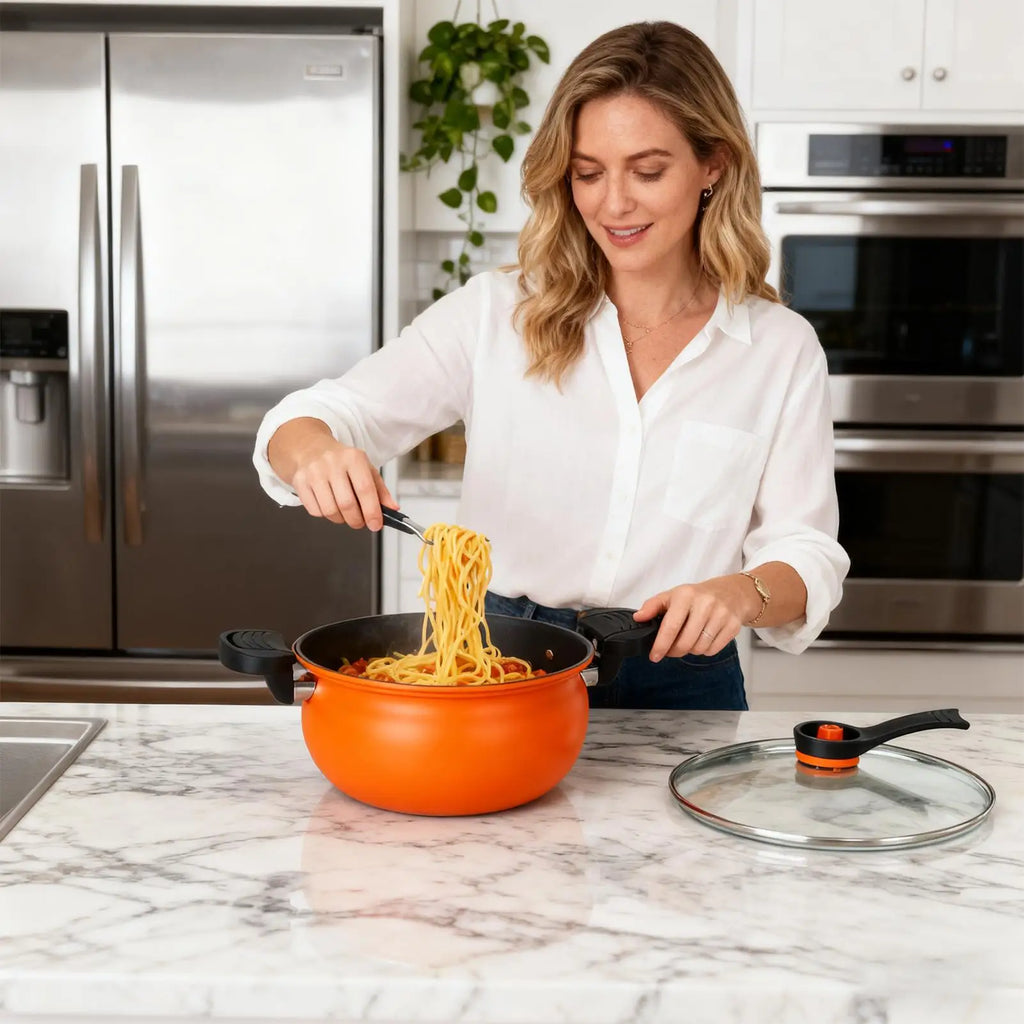 Cast Iron Cooking Pot with Lid for Gas and Induction Stoves