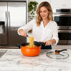 Cast Iron Cooking Pot with Lid for Gas and Induction Stoves