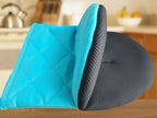 Heat Resistant Oven Mitts, Short Non-Slip Oven Gloves for Baking and Cooking