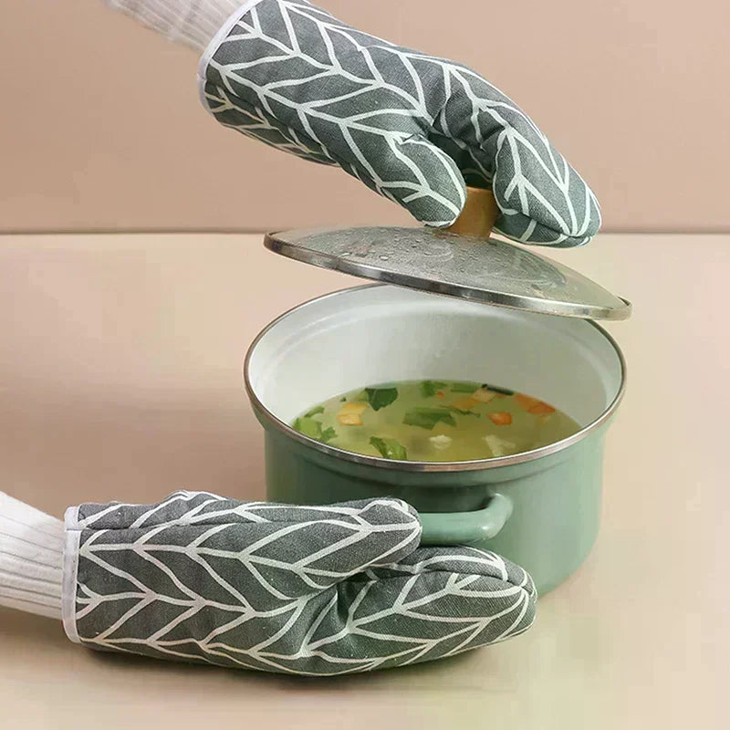 Cotton Linen Oven Mitts