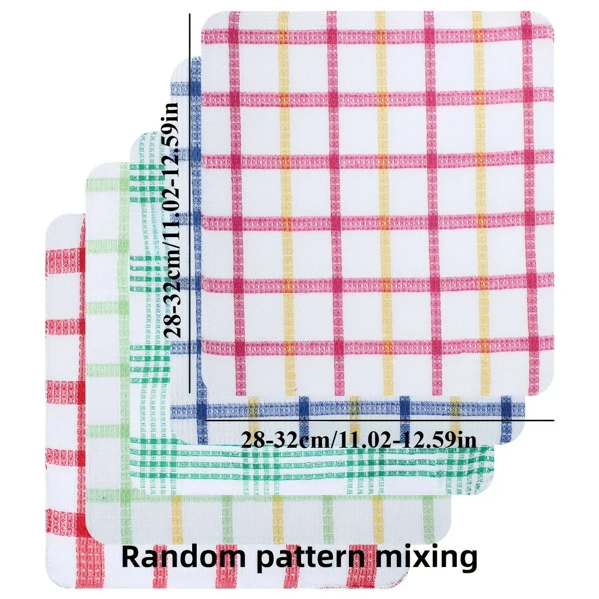 Paños de cocina a cuadros – Paños de microfibra para platos (3/5/10 unidades)