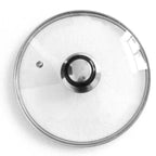Sartén de hierro fundido esmaltado con tapa de cristal – Sartén de 20 cm