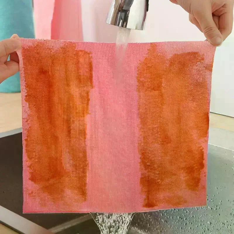 Microfiber Kitchen Towels Roll – 20pcs, Reusable & Absorbent
