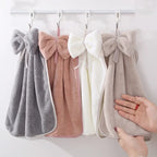 Bowknot Coral Velvet Hand Towel