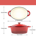 Enameled Cast Iron Dutch Oven with Lid – 33cm
