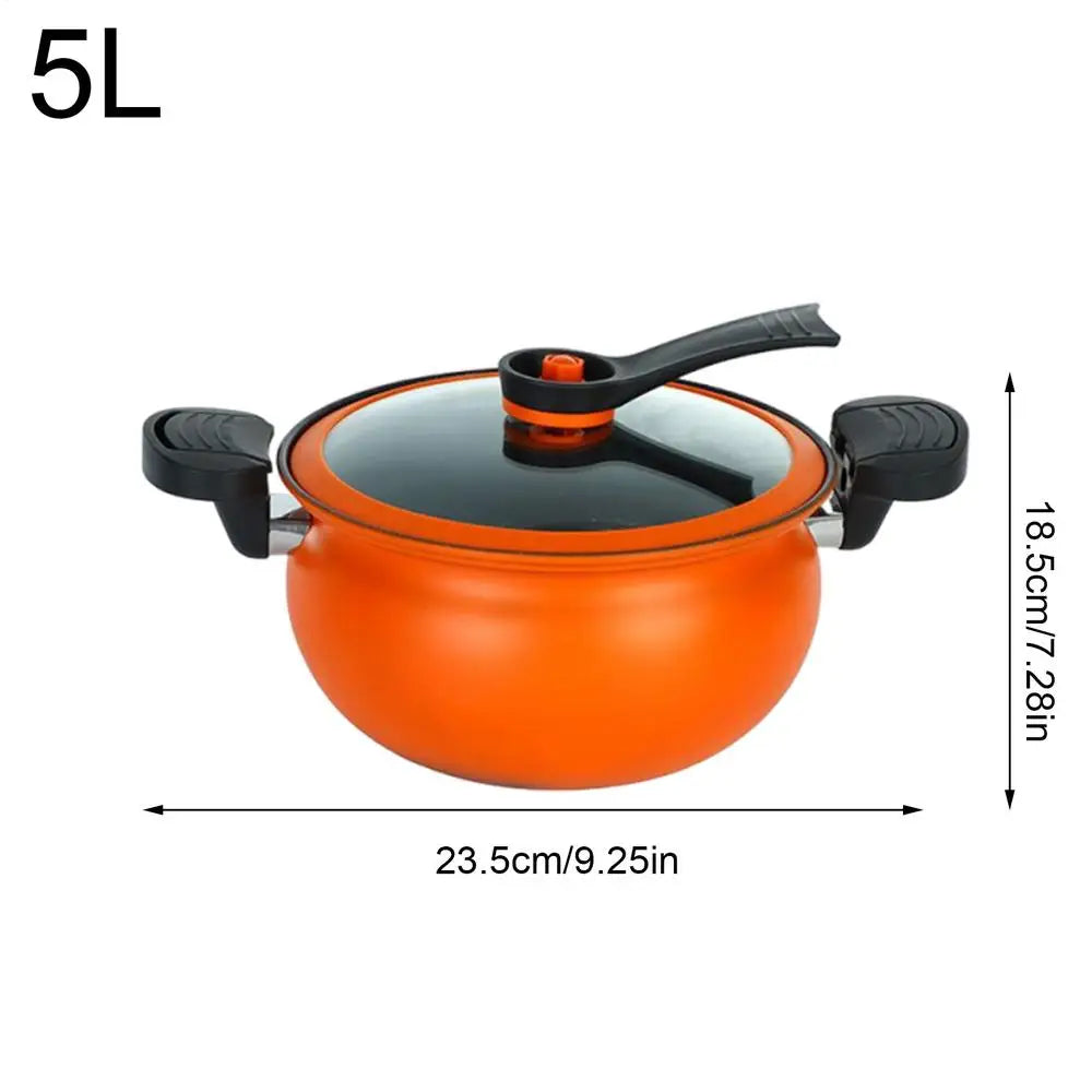 Cast Iron Cooking Pot with Lid for Gas and Induction Stoves
