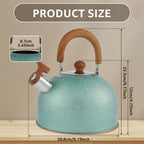 Hervidor de té silbante de acero inoxidable de 2.6 cuartos