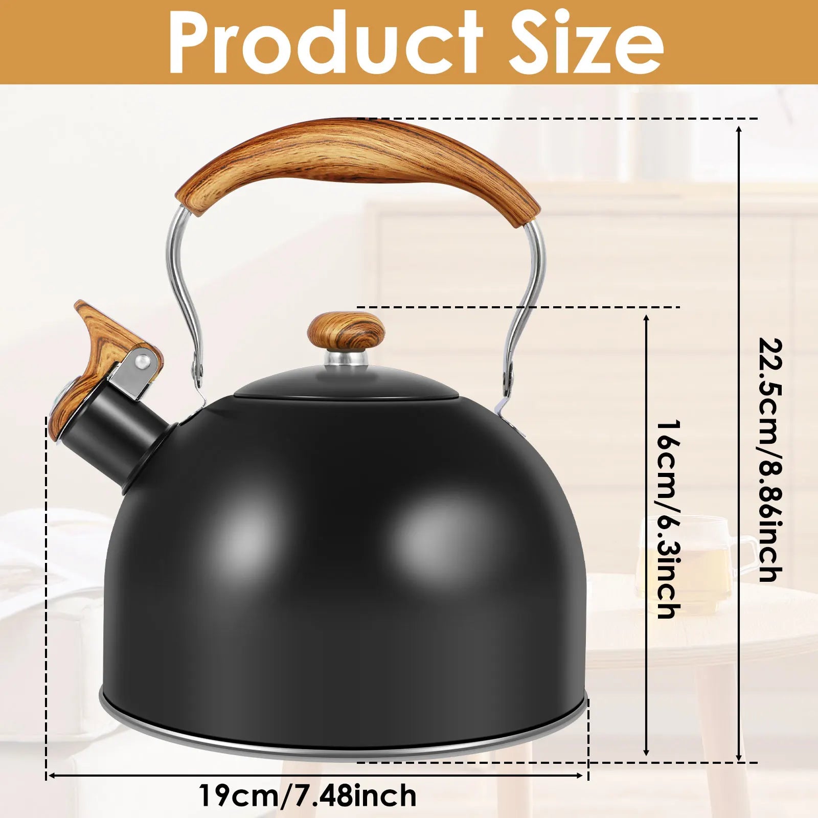 Stainless Steel Whistling Stovetop Kettle