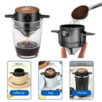 Collapsible Pour Over Coffee Dripper with Stainless Steel Filter
