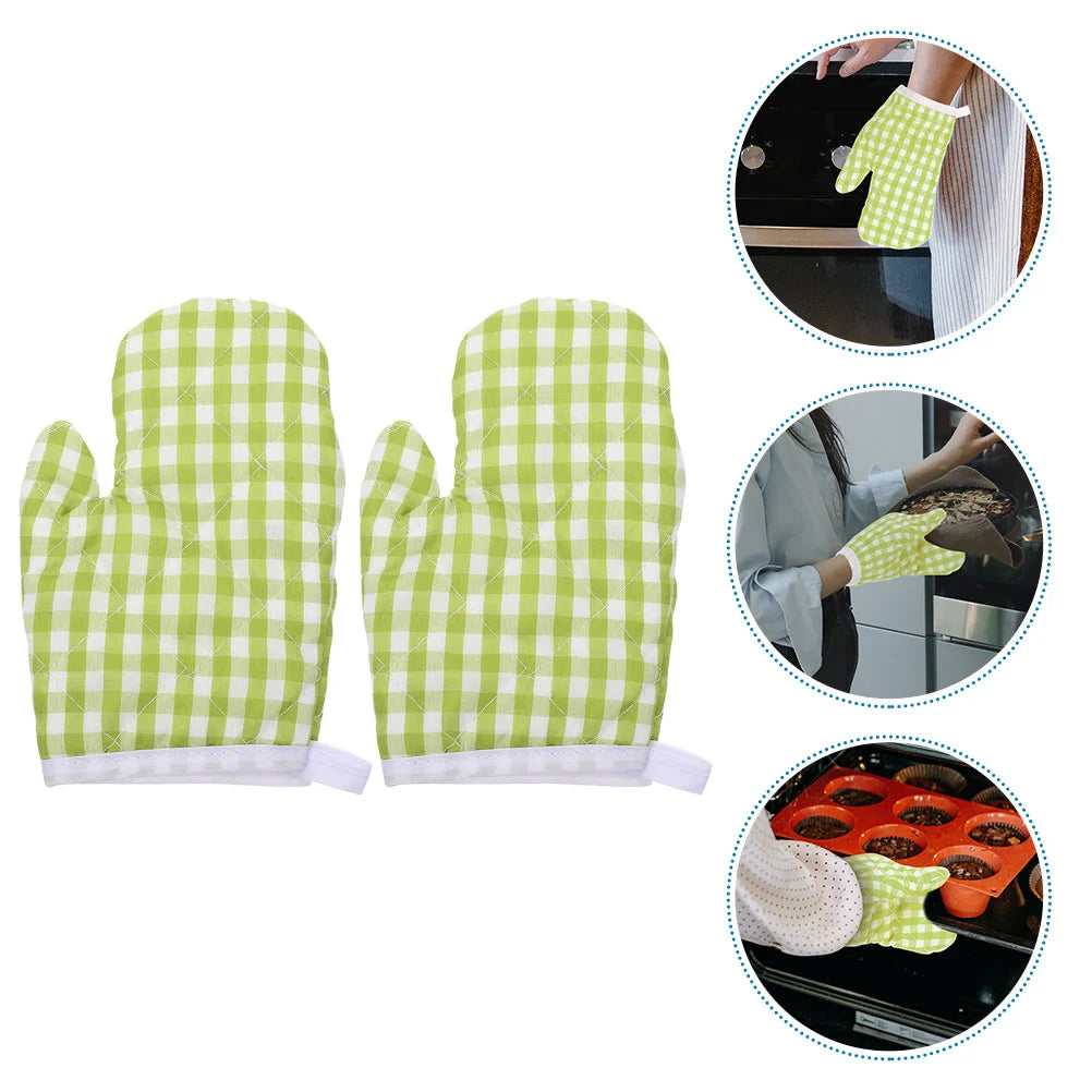 Manoplas de horno de algodón - Guantes de cocina resistentes al calor
