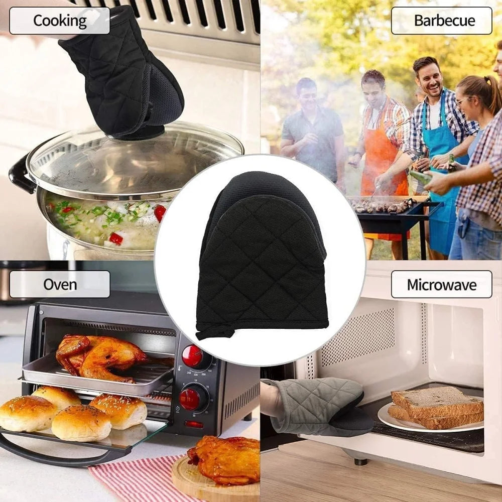 Oven Mitts with Silicone Grip