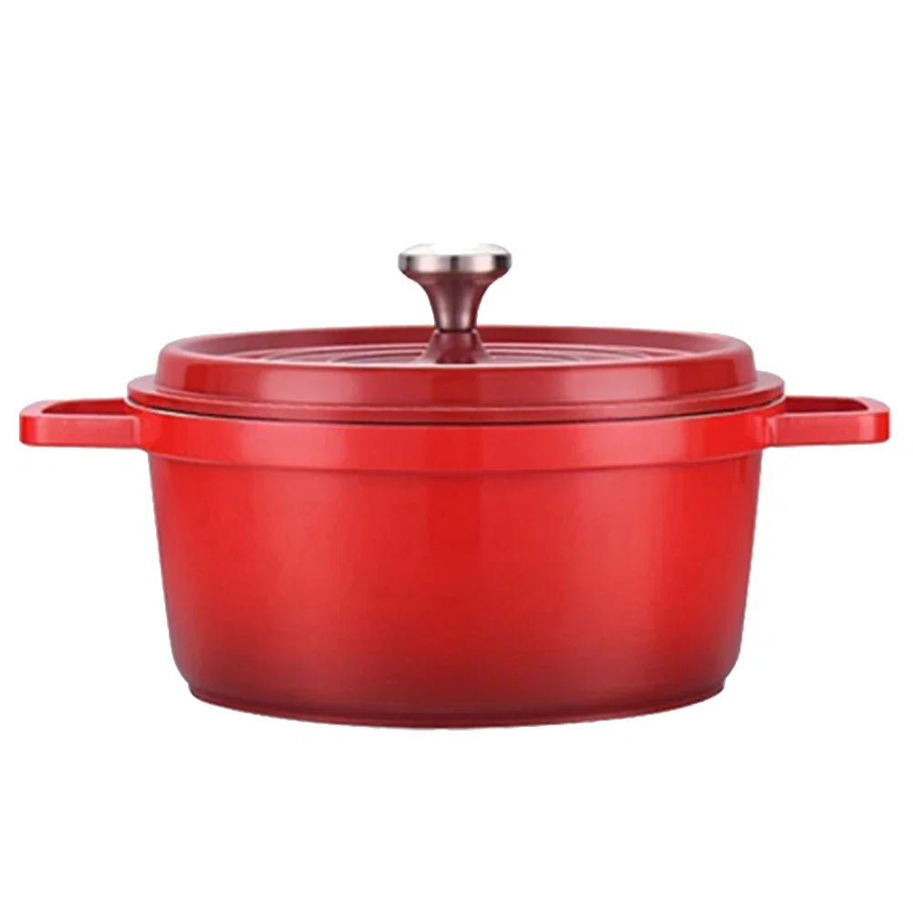 Enameled Cast Aluminum Dutch Oven with Lid