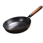 28cm Cast Iron Frying Pan – Non-Coated, Wooden Handle