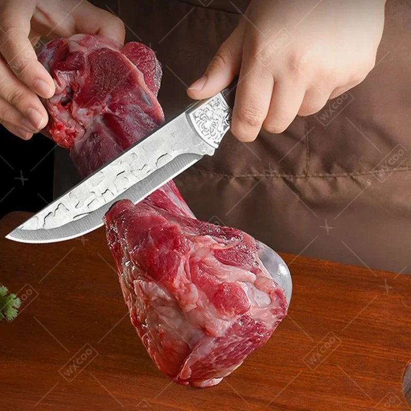 Hand Forged Kitchen Knife Set – Stainless Steel Boning & Cleaver Knives