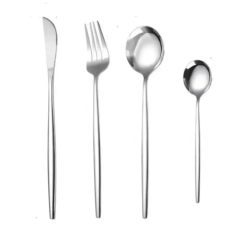 Stainless Steel Cutlery Set with Fork, Spoon, Knife & Chopsticks