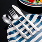 Stainless Steel Children's Cutlery Set with Dinosaur Pattern