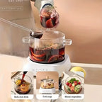 Heat-Resistant Borosilicate Glass Soup & Stock Pot 1.6L