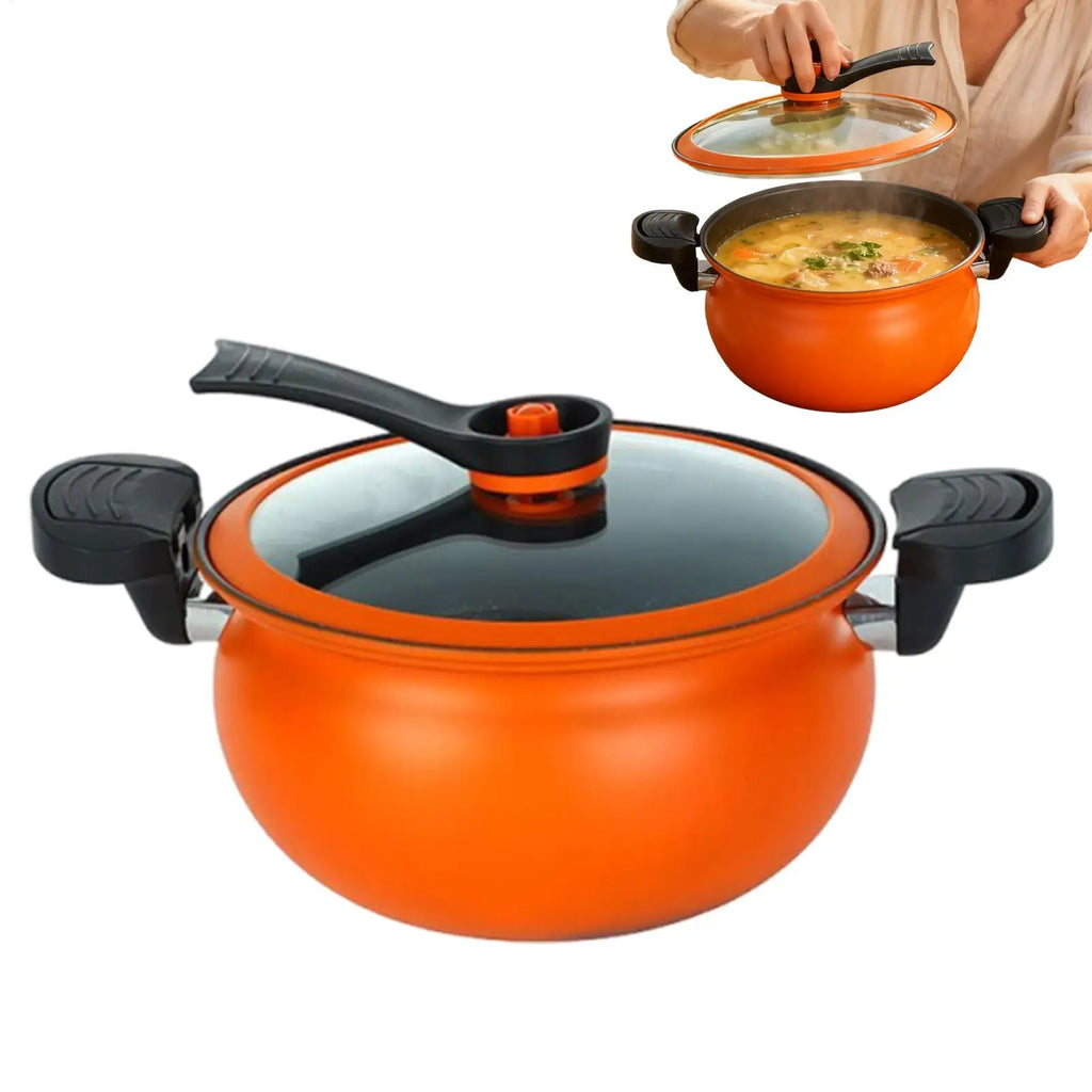 Cast Iron Cooking Pot with Lid for Gas and Induction Stoves