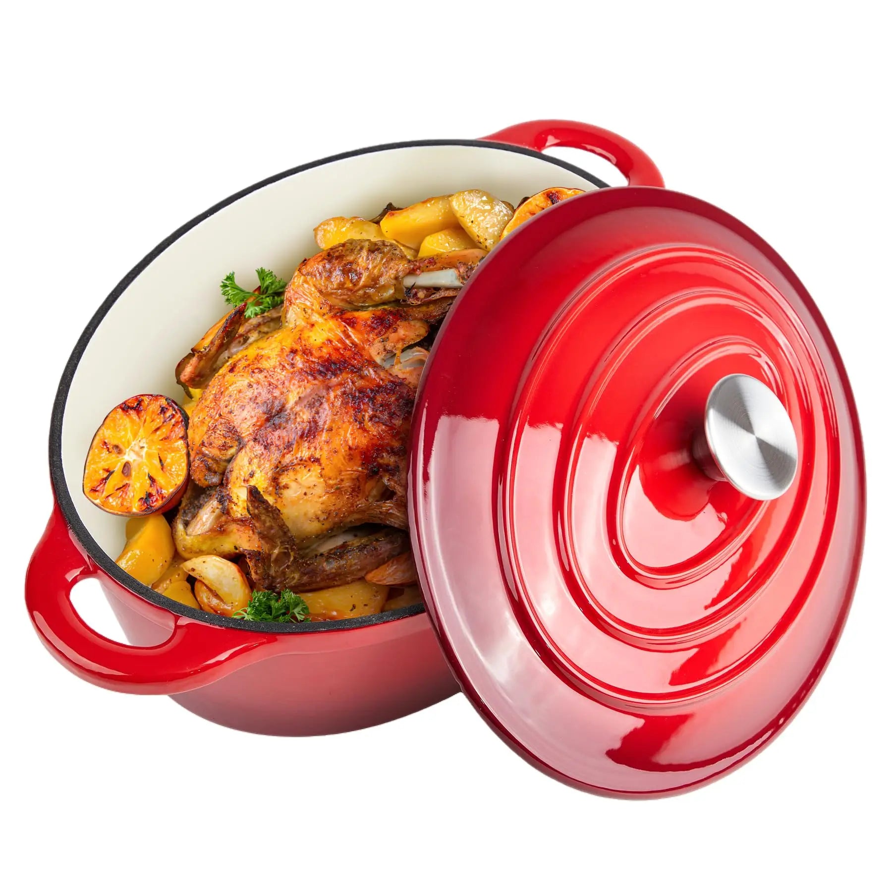 Enameled Cast Iron Dutch Oven with Lid – 33cm