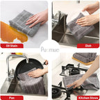 Microfiber Kitchen Towels and Dishcloths Set (12-Pack)