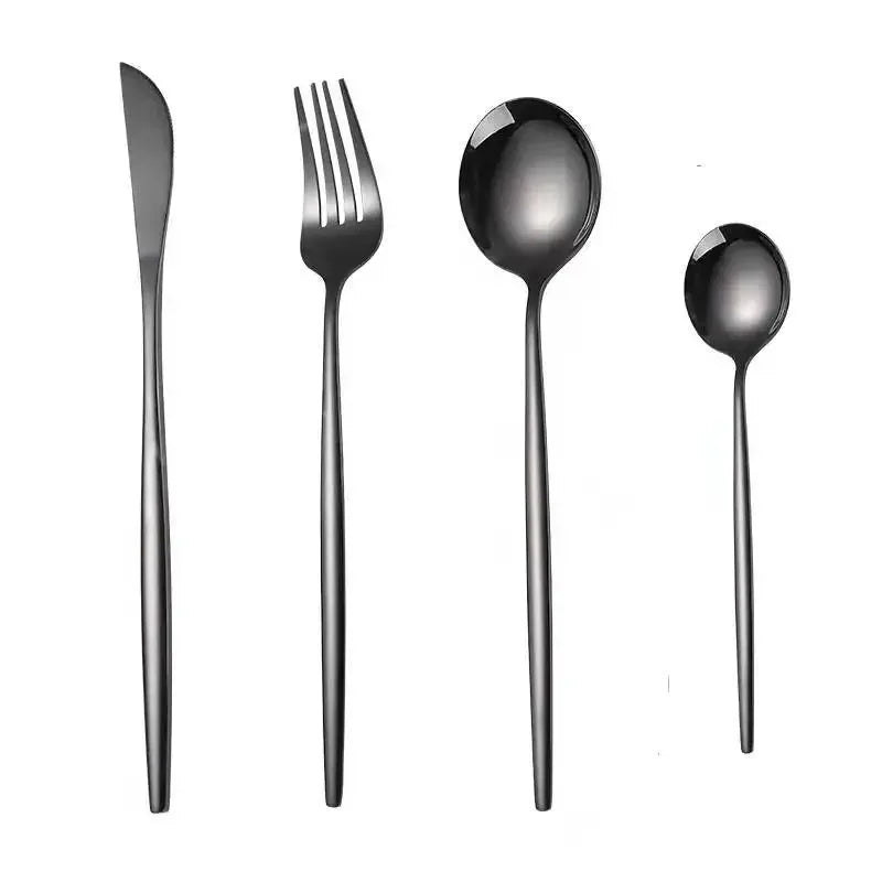 Stainless Steel Cutlery Set with Fork, Spoon, Knife & Chopsticks