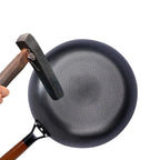 28cm Cast Iron Frying Pan – Non-Coated, Wooden Handle