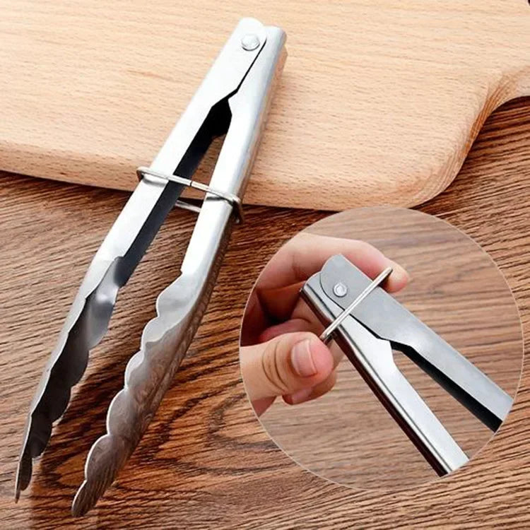 Stainless Steel Kitchen Tongs with Sliding Lock