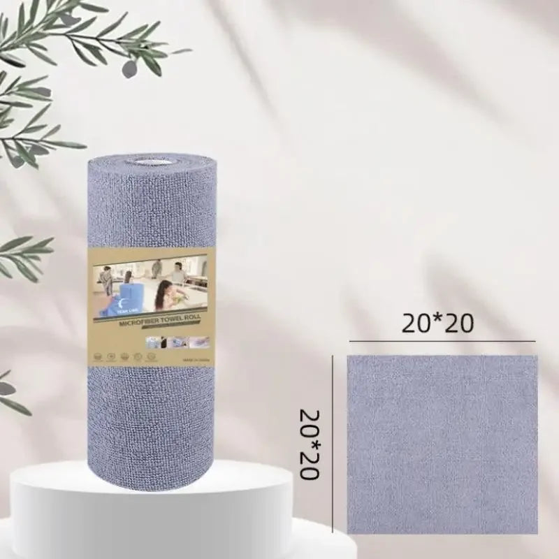 Rollo de toallas de microfibra para cocina – 20 unidades, reutilizables y absorbentes