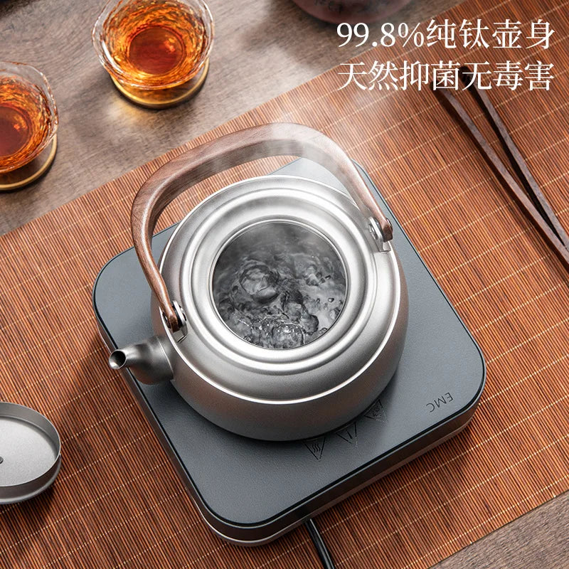 Pure Titanium Kettle with Anti-Scald Handle