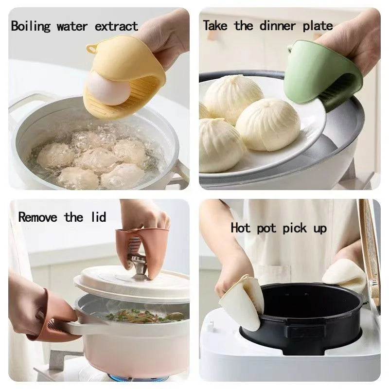 Silicone Oven Mitts & Potholders (Set of 2)