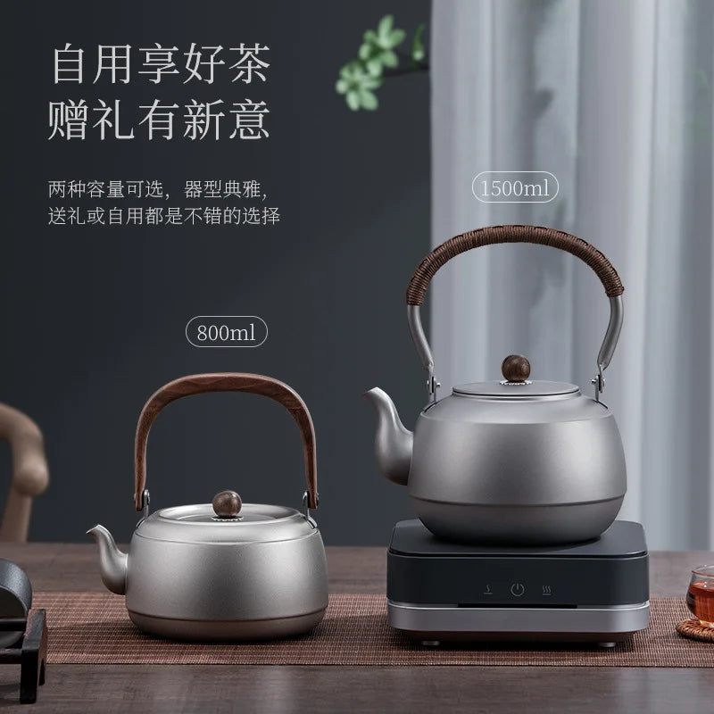 Pure Titanium Kettle with Anti-Scald Handle