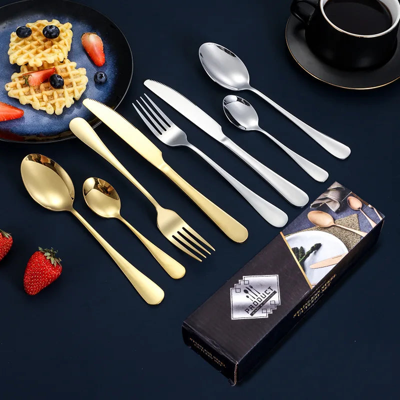 24-Piece Stainless Steel Flatware Set for 6